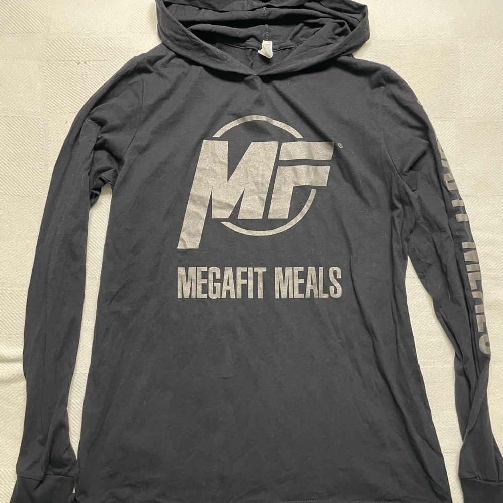 Megafit Meals Black Hoodie - mens - large - new without tags